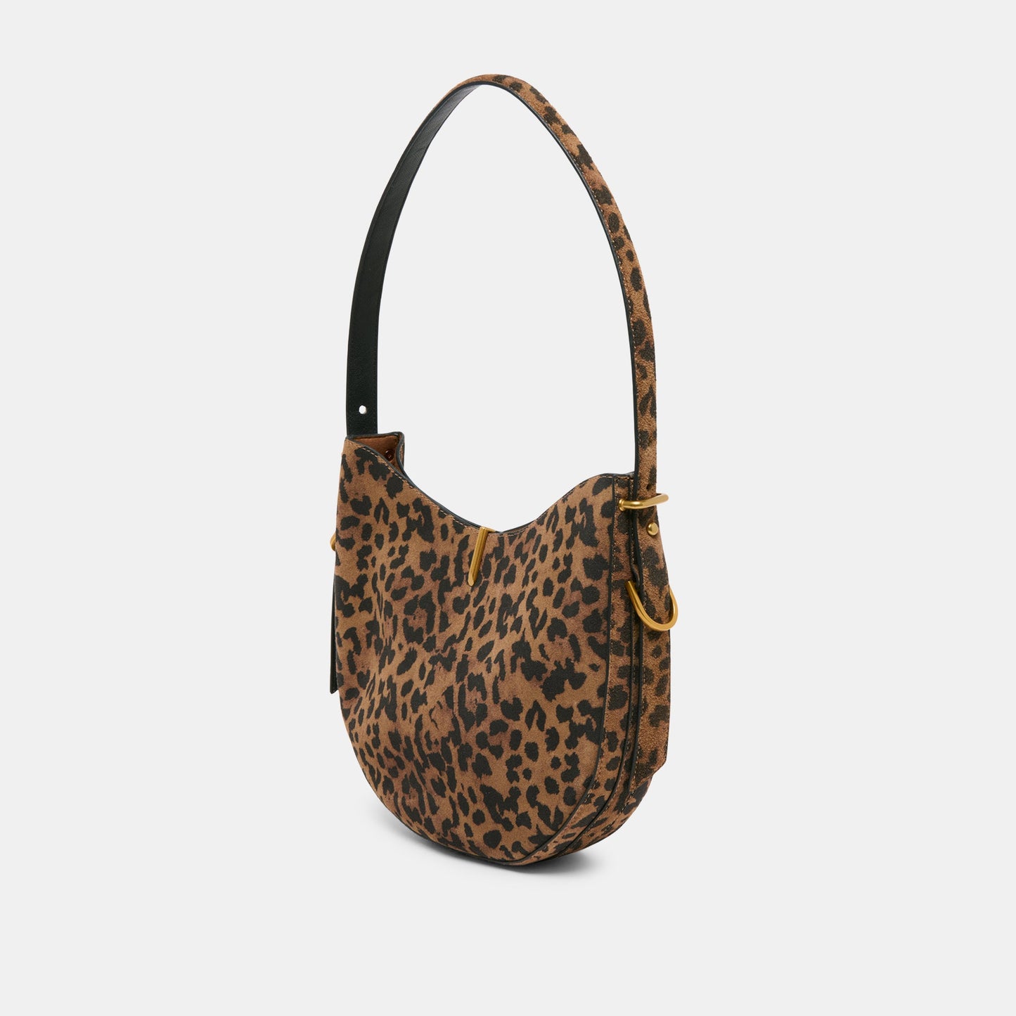 Leopard-print Deerskin Shoulder Bag