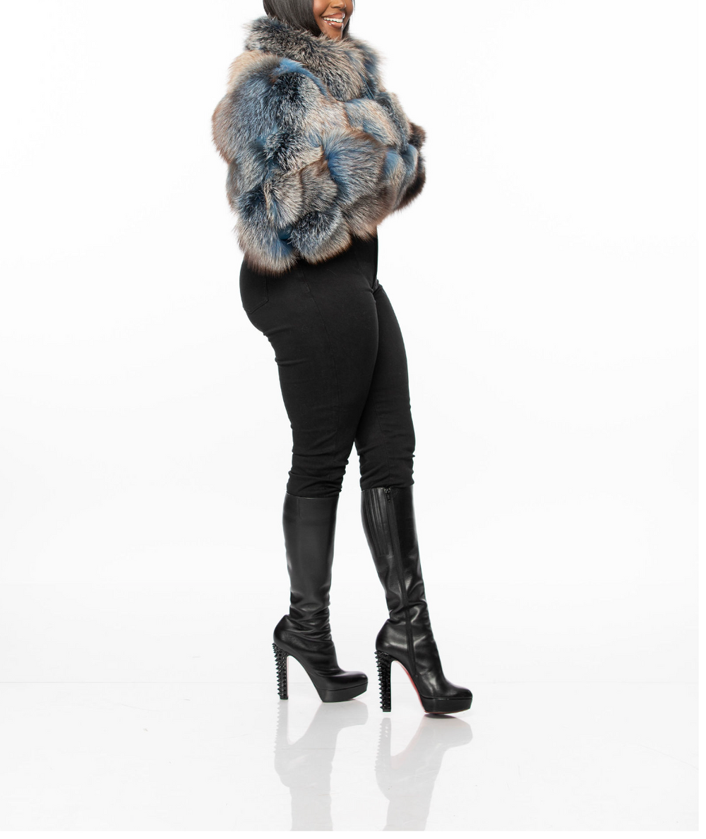 Eco-Friendly Cropped Fur Coat