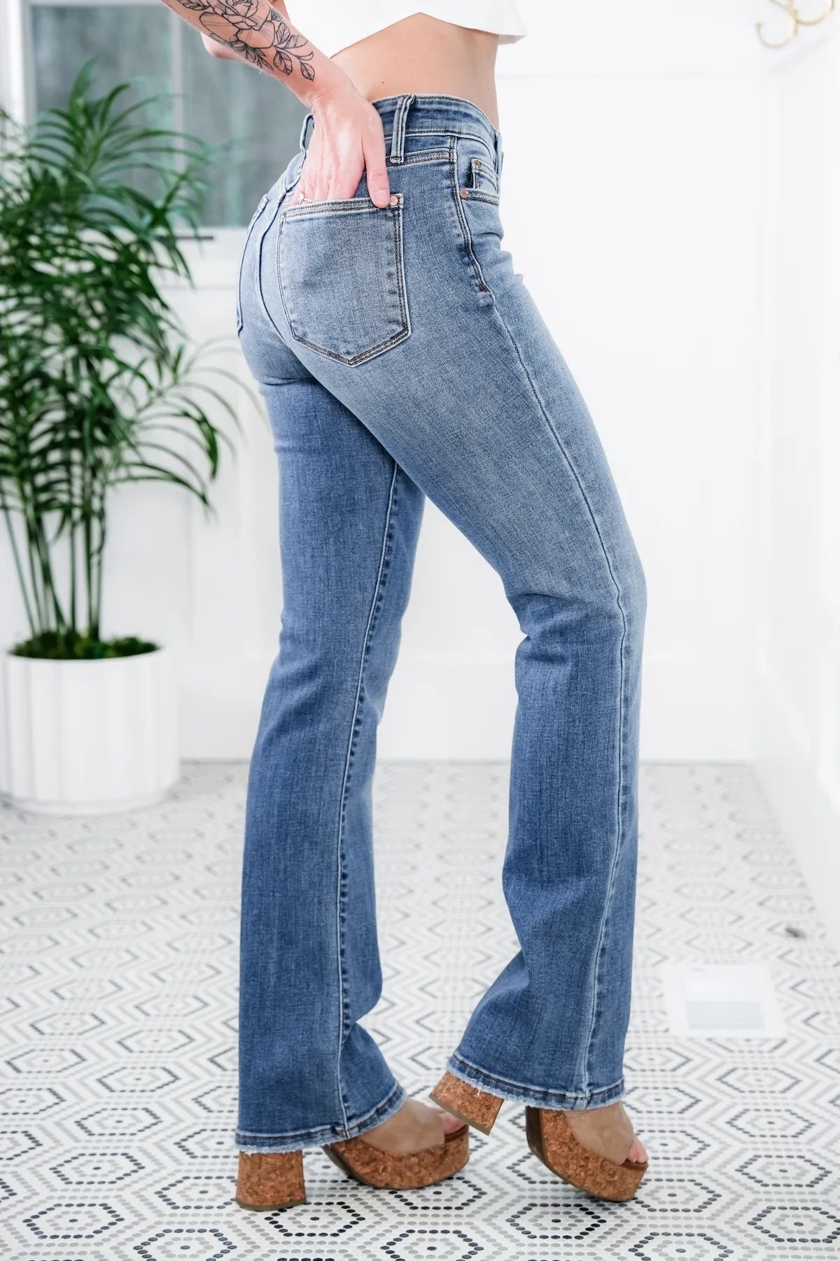 Tummy Control Bootcut Jeans