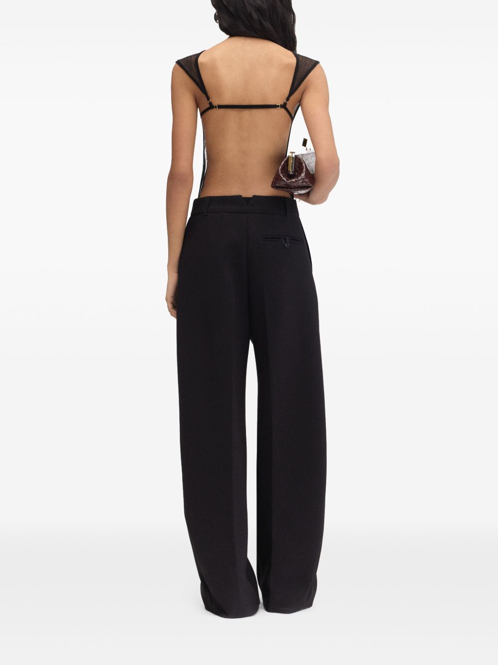 Lantern-style Wide Leg Pants