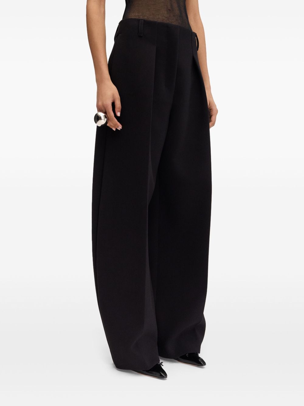 Lantern-style Wide Leg Pants