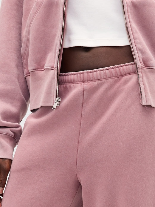 Long Sleeve Zip-up Hooded Sweatshirt And Drawstring Pants Two Pieces Sets