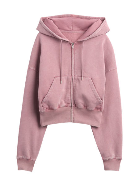 Long Sleeve Zip-up Hooded Sweatshirt And Drawstring Pants Two Pieces Sets