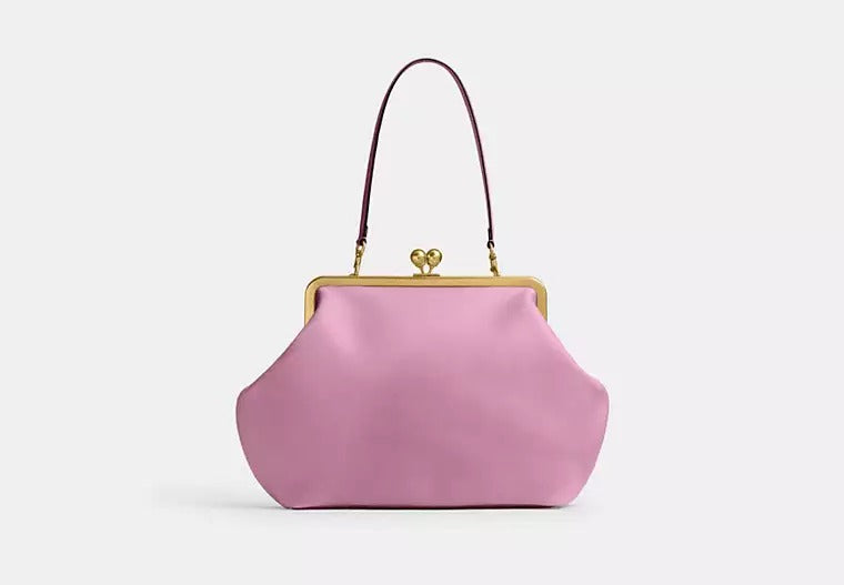 Elegant Deep Red Leather Clutch