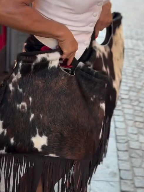 Suede Fringe Handbag