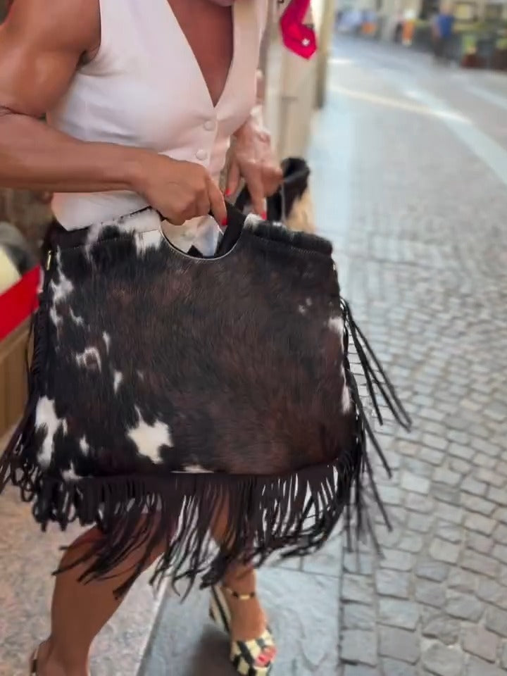 Suede Fringe Handbag
