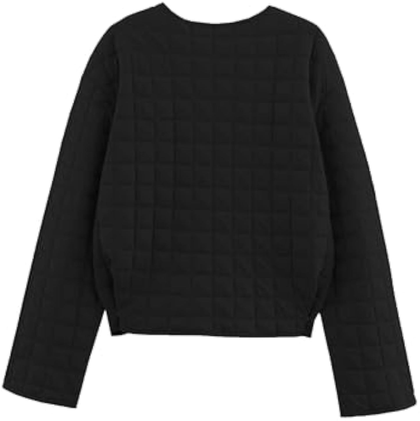 Women's Casual Collarless Long Sleeve Lightweight Quilted Puffer Jackets