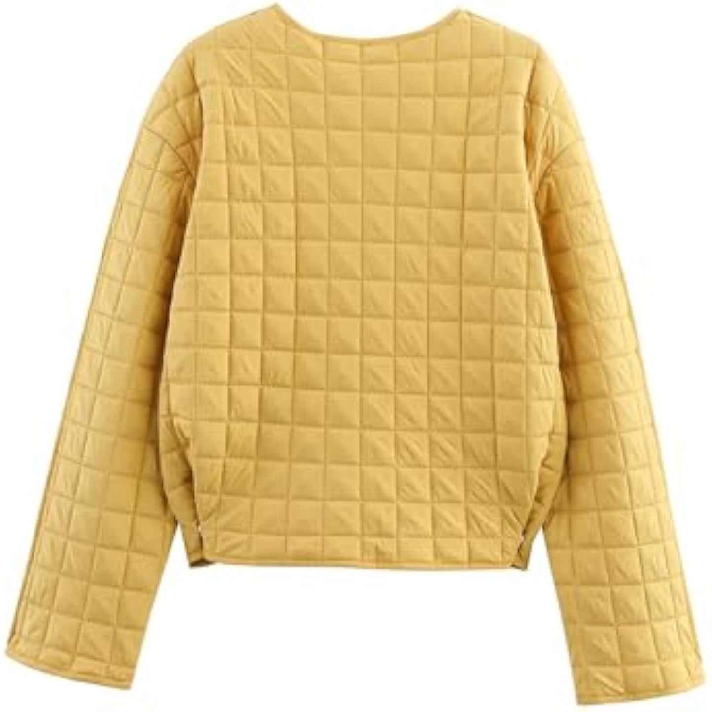 Women's Casual Collarless Long Sleeve Lightweight Quilted Puffer Jackets