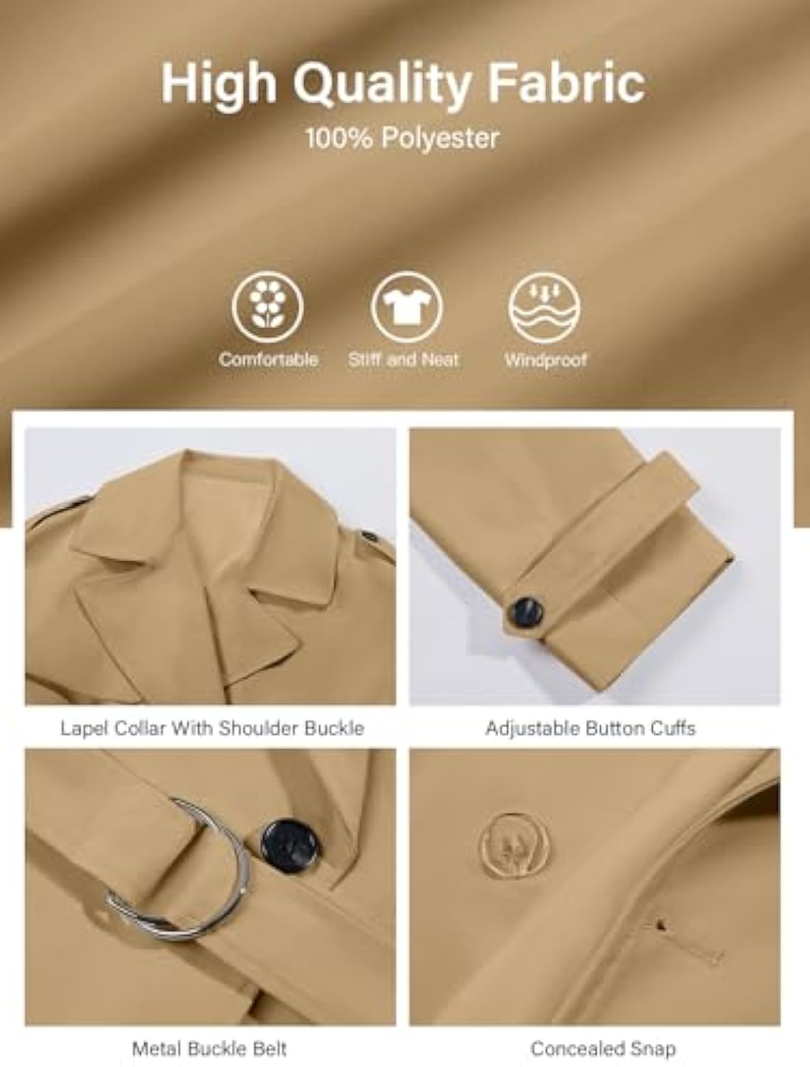Short Double-breasted Fashionable Jacket With Belt