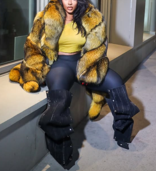 Mid-length Faux Fur Coat