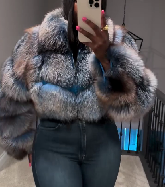Eco-Friendly Cropped Fur Coat