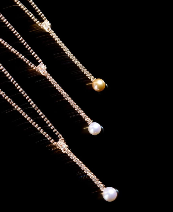 Pearl And Diamond Zip Necklace
