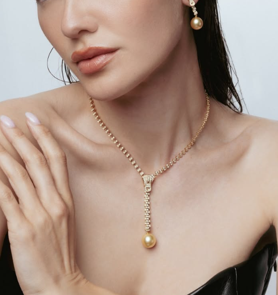 Pearl And Diamond Zip Necklace