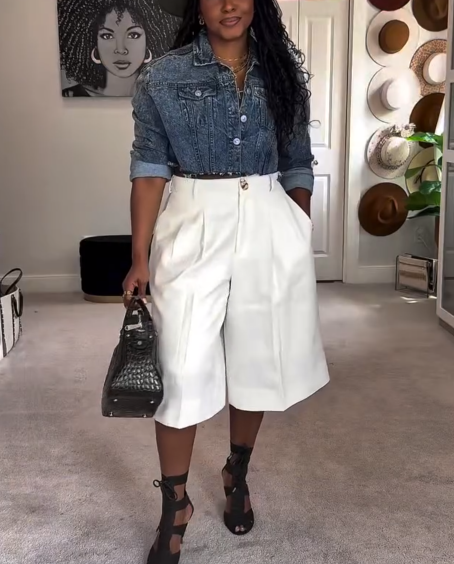 Raw Hem Crop Denim Jacket