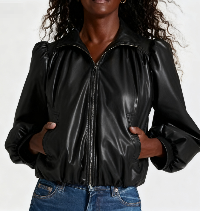 Women's Gathered Bomber Jacket