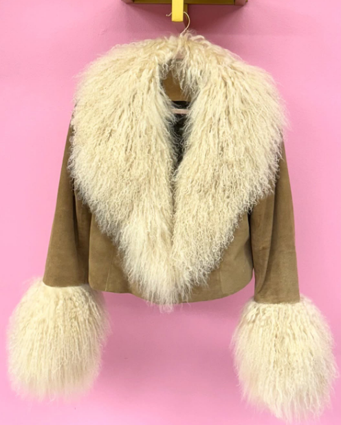 Faux Fur Suede Jacket