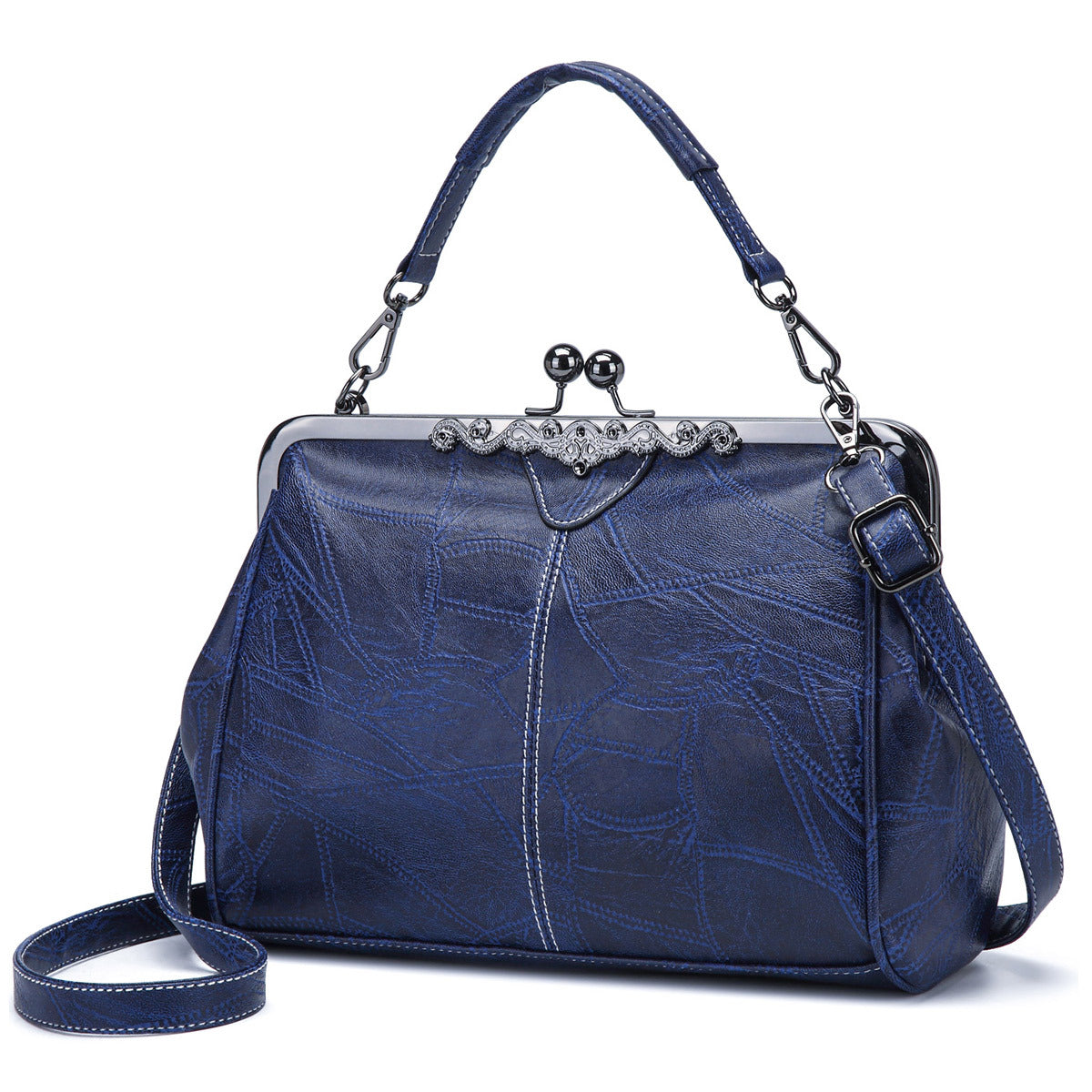 Women's Vintage Metal Lock Bag