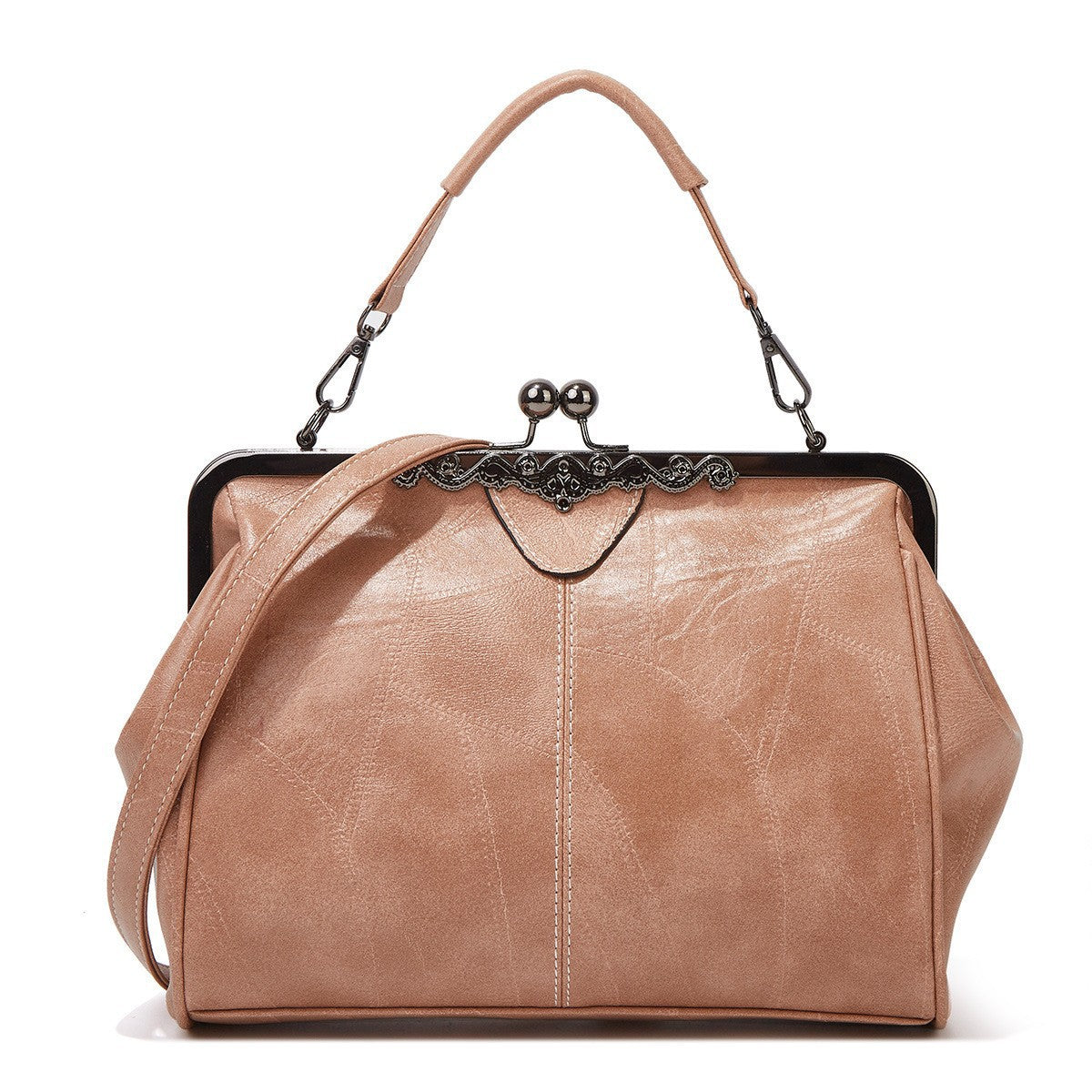 Women's Vintage Metal Lock Bag