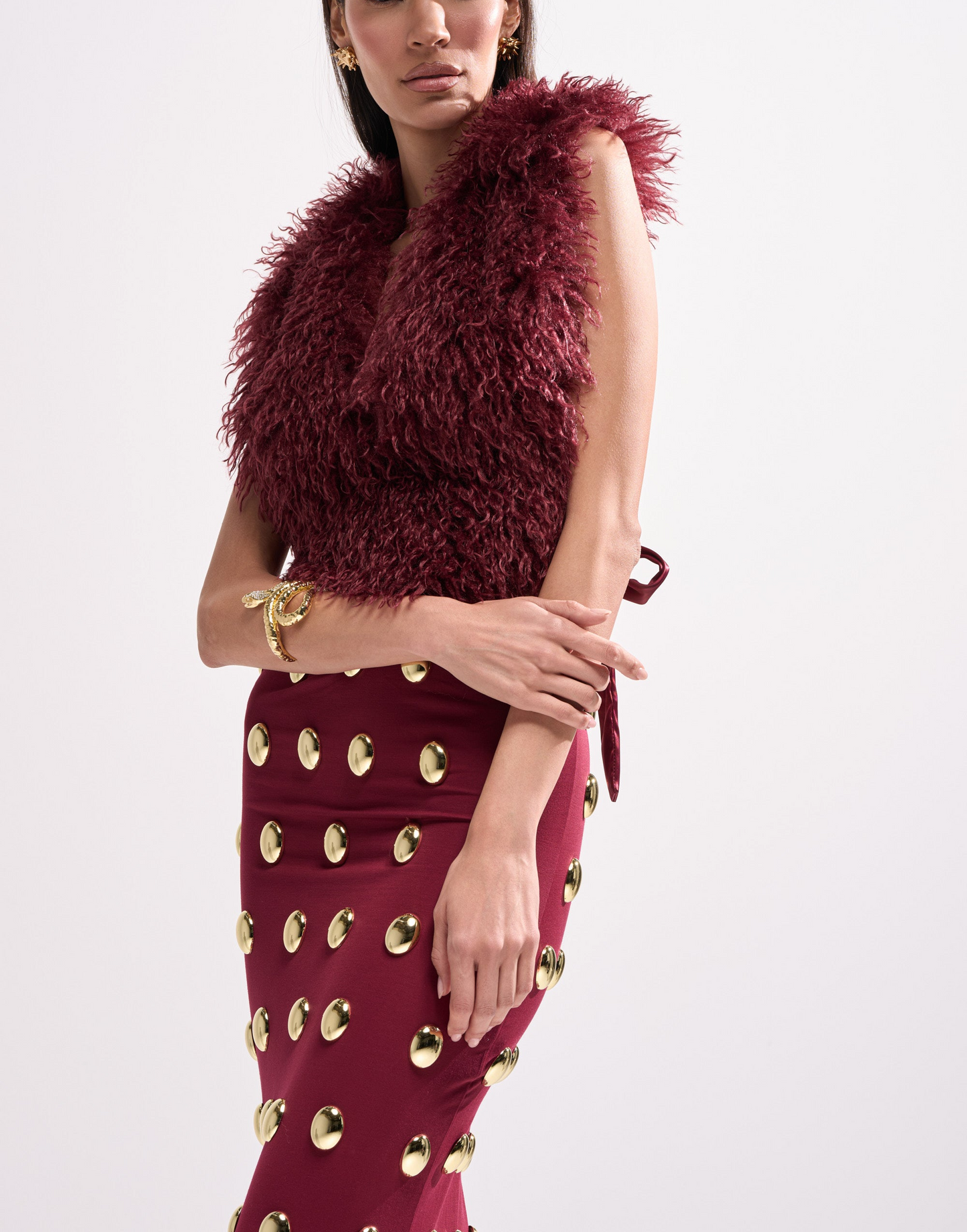 Faux Fur Halter Top