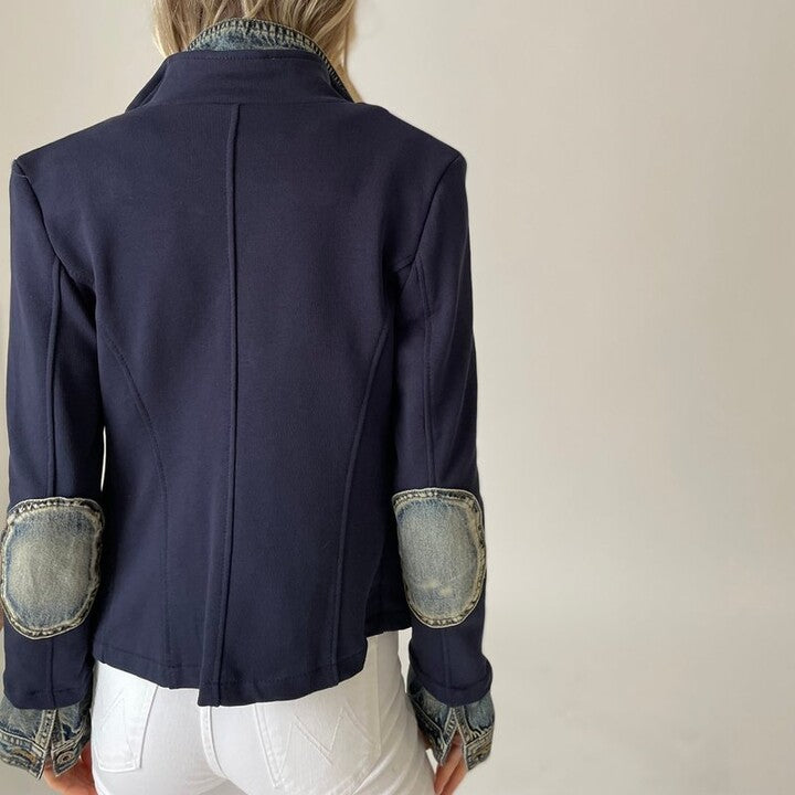 Chic Fake Denim Blazer