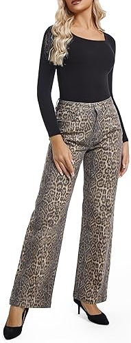 Trendy Casual Straight Leg High Waisted Stretch Trendy