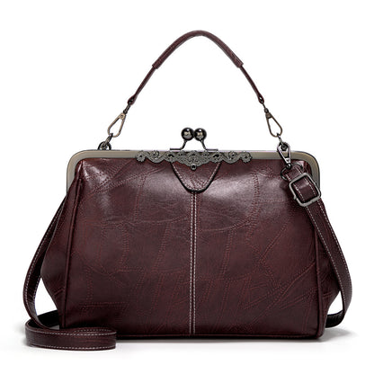 Women's Vintage Metal Lock Bag