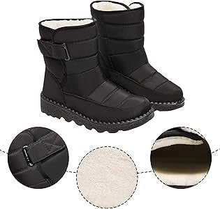 Waterproof Fleece-lined Mid-calf Snow Boot