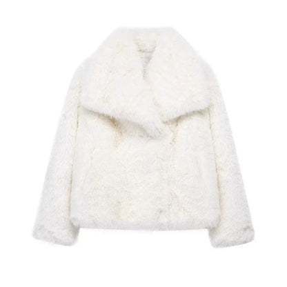 Eco Fur Bomber Jacket Coat