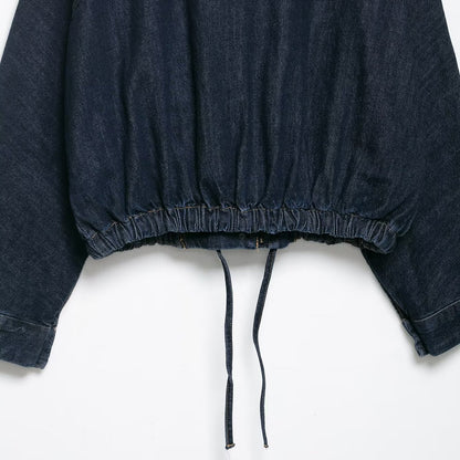 Batwing Sleeve Denim Jacket