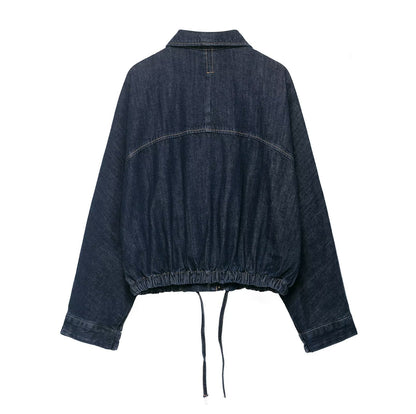Batwing Sleeve Denim Jacket