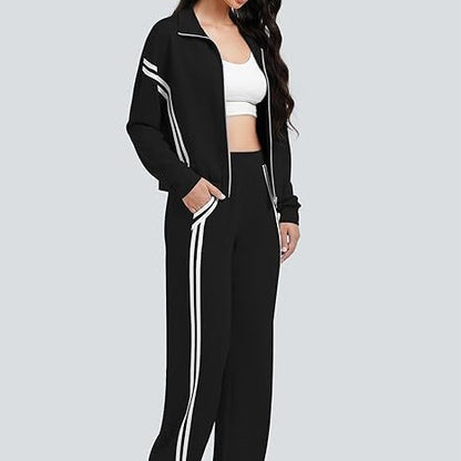 Casual Zipper Sports Two-piece Suit