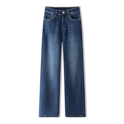 Oversized High-stretch Zipper Wide Leg Jeans