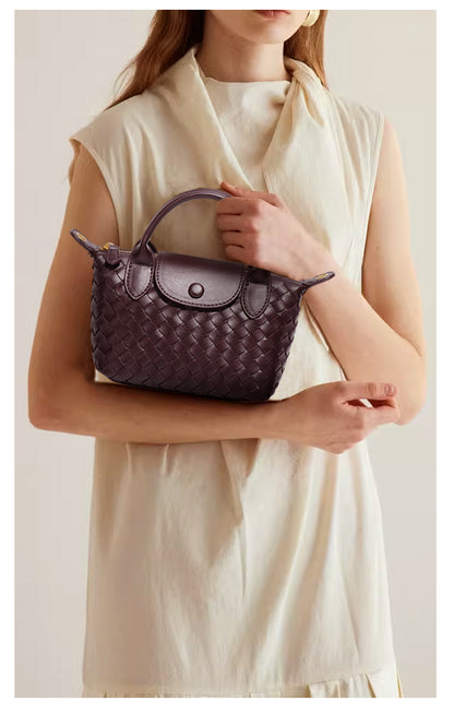 Fashionable Woven Shoulder Flap Square Bag