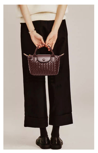 Fashionable Woven Shoulder Flap Square Bag