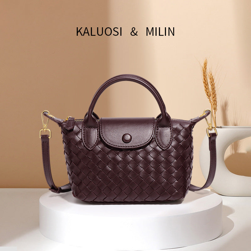 Fashionable Woven Shoulder Flap Square Bag