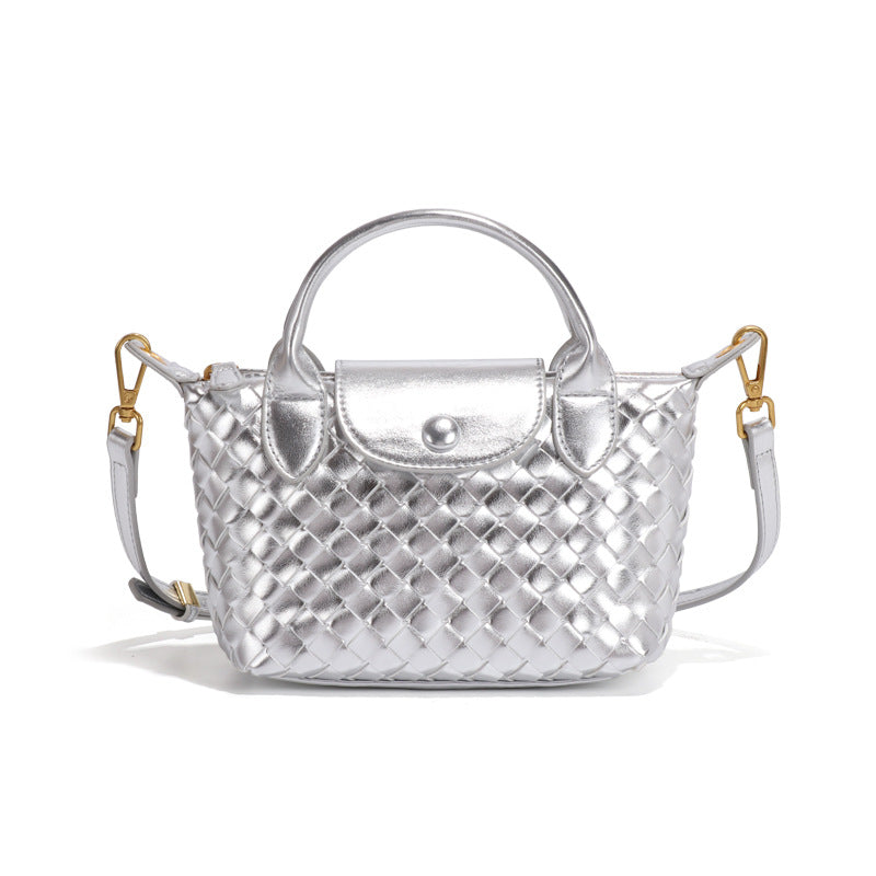 Fashionable Woven Shoulder Flap Square Bag