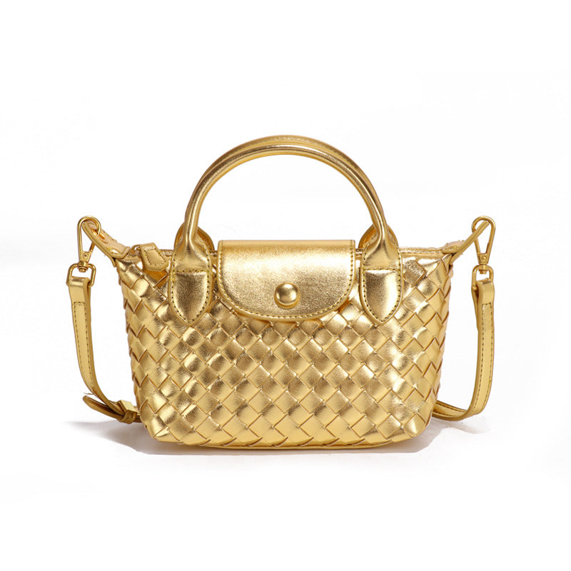 Fashionable Woven Shoulder Flap Square Bag