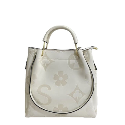 Leather Embossed Texture Bucket Handbag