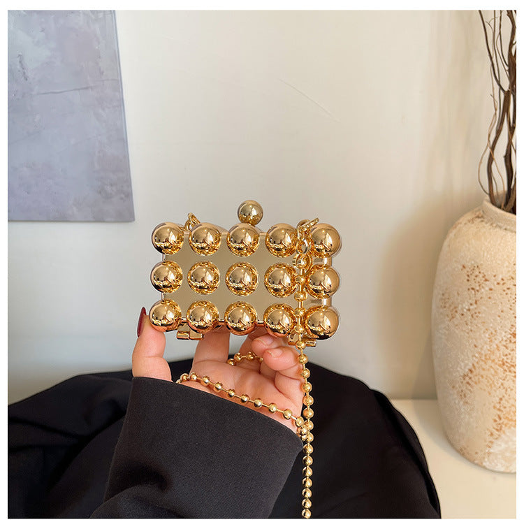 Beaded Chain Crossbody Evening Bag