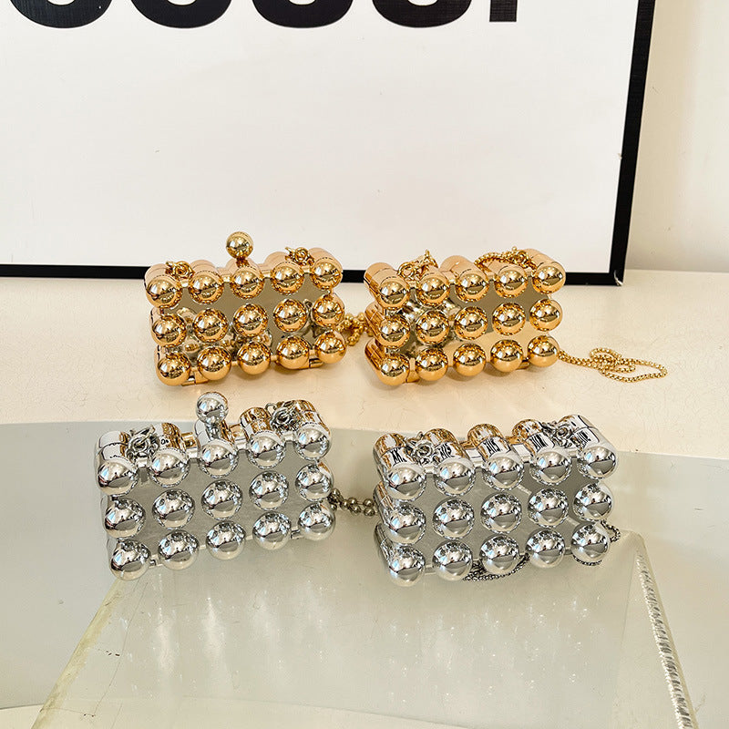 Beaded Chain Crossbody Evening Bag