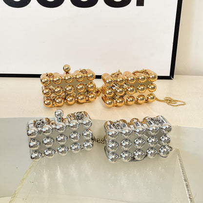 Beaded Chain Crossbody Evening Bag