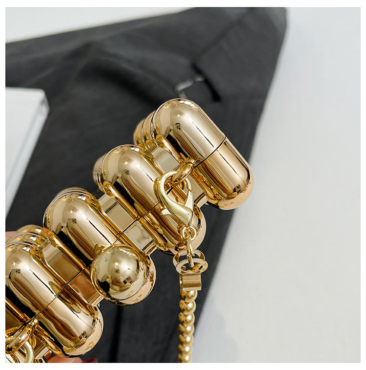 Beaded Chain Crossbody Evening Bag