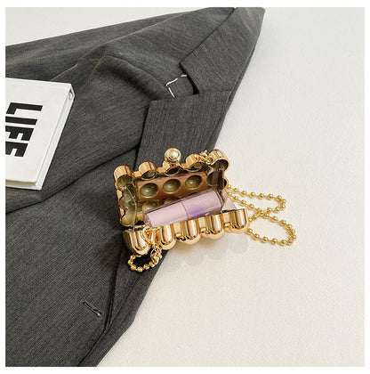 Beaded Chain Crossbody Evening Bag