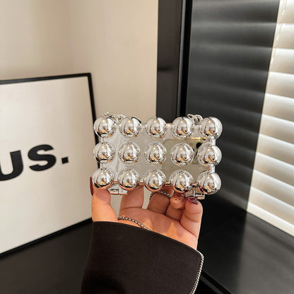 Beaded Chain Crossbody Evening Bag