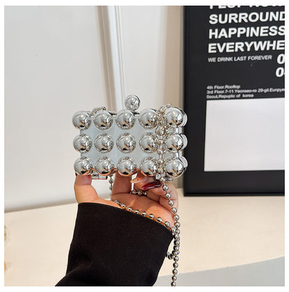 Beaded Chain Crossbody Evening Bag