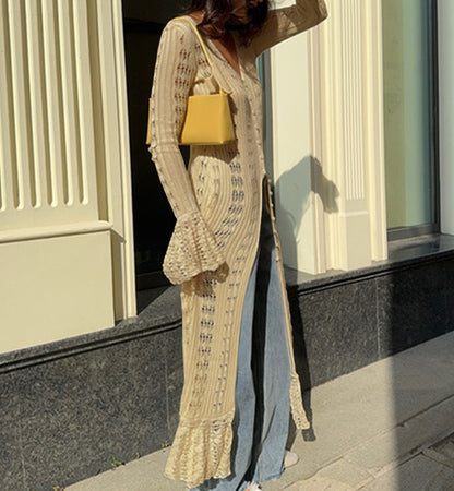 Chic Stretchy Knit Cardigan