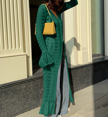 Chic Stretchy Knit Cardigan