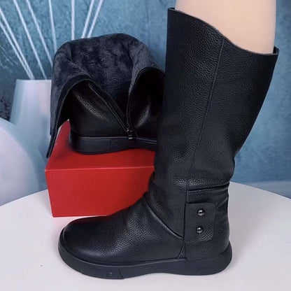 Knight Soft-soled Warm Cowhide Boots