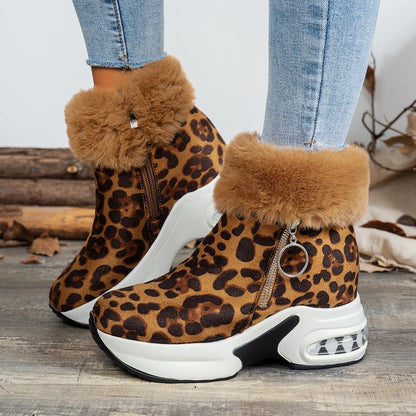 Super Warm & Cozy Thick Plush Wedge Ankle Boot