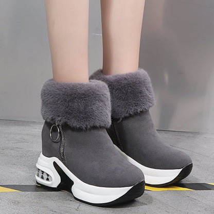 Super Warm & Cozy Thick Plush Wedge Ankle Boot